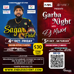 Sagar Patel Live and Garba Night With DJ Mixu